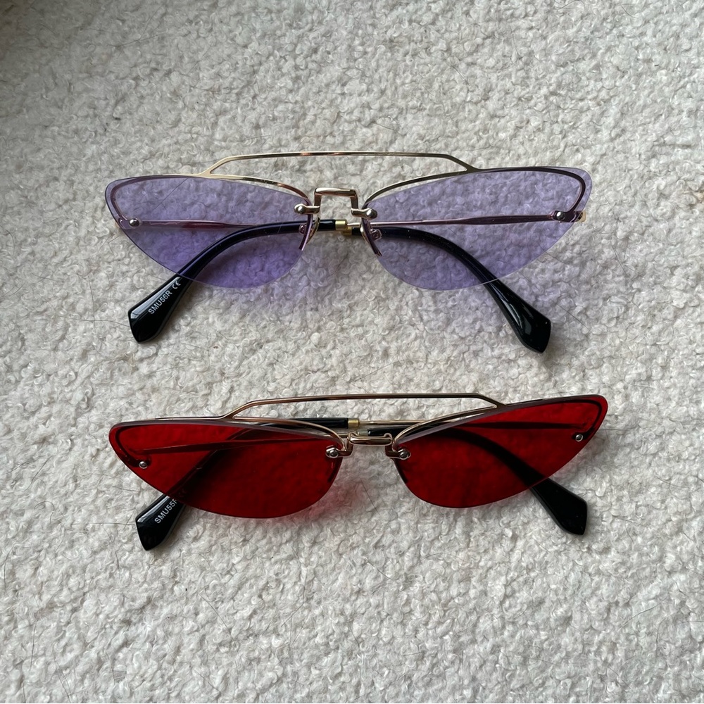 Cat Eye Rimless Sunglasses